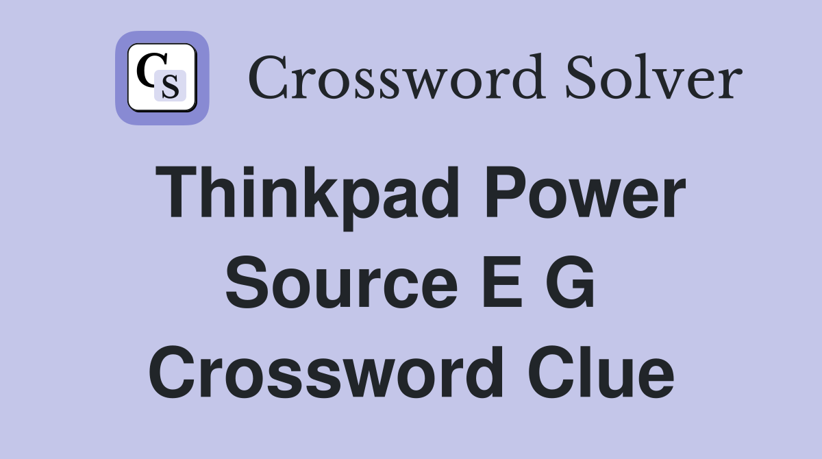 power source crossword clue