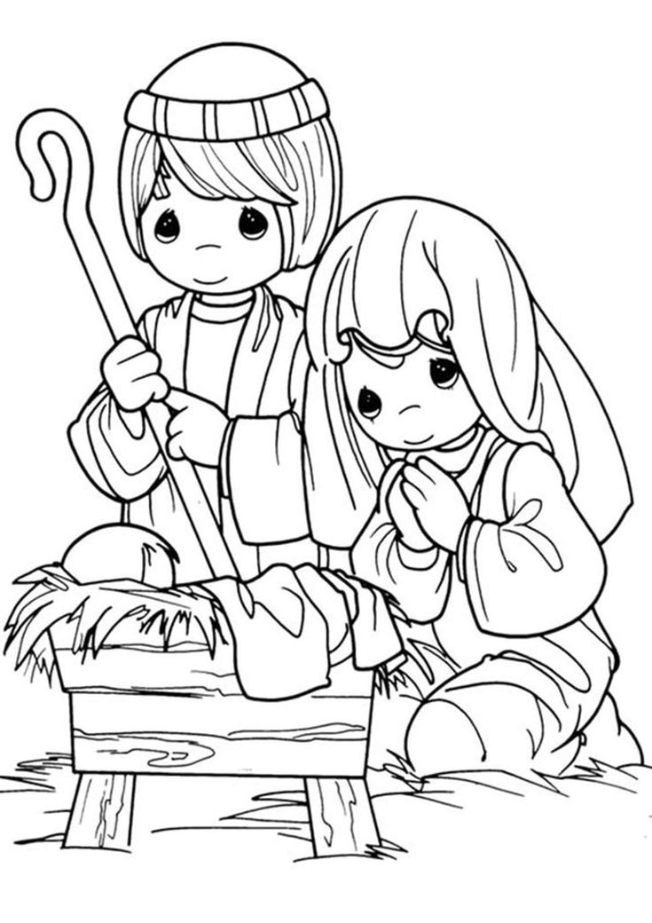 precious moments christmas coloring page