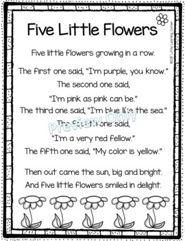 preschool flower poem