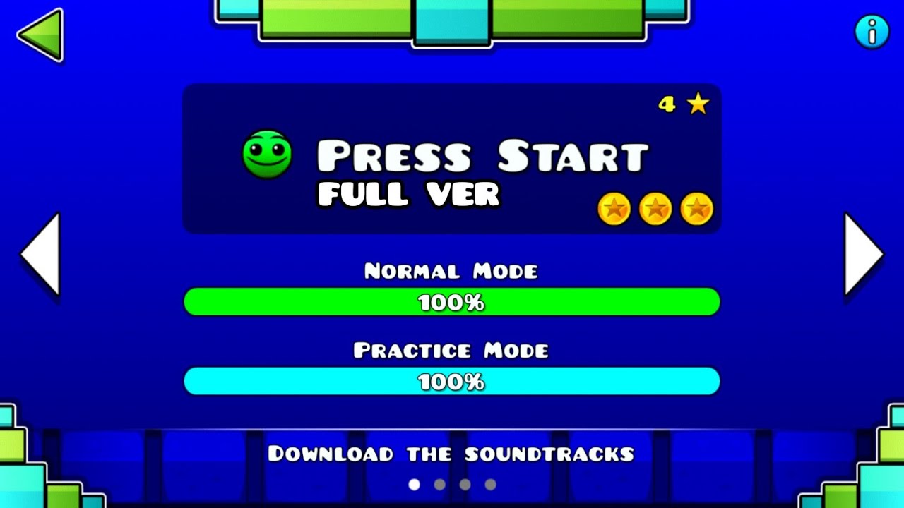 press start geometry dash id