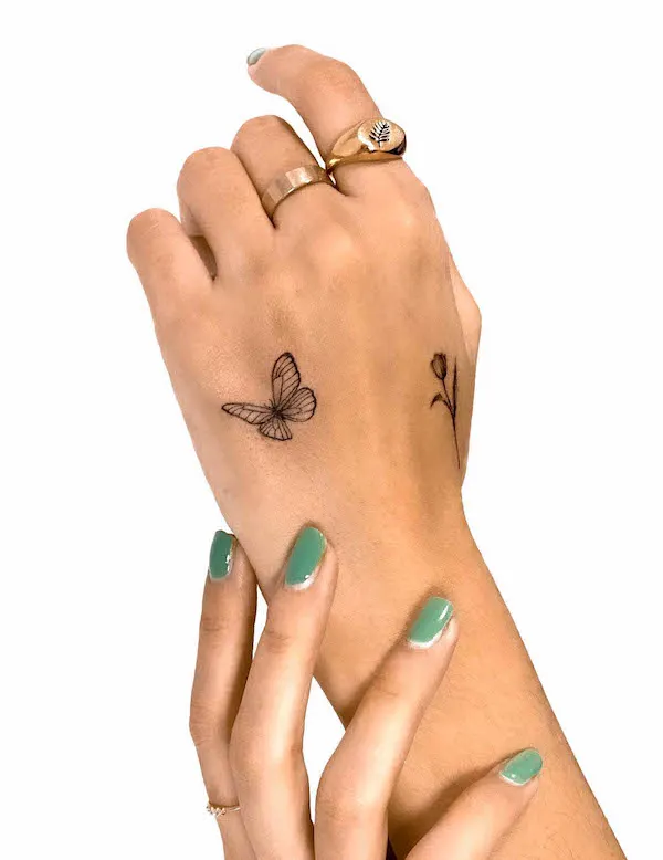 pretty hand tattoos for women