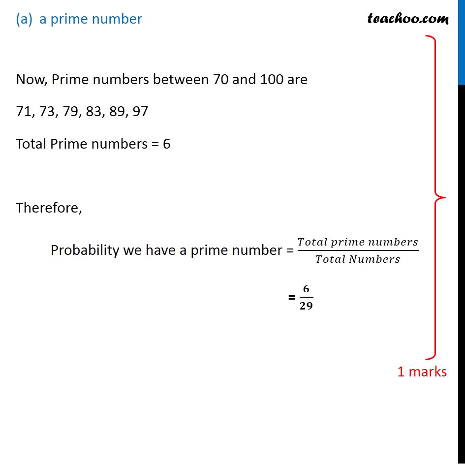 prime numbers between 70 to 100