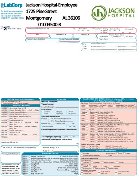 printable labcorp requisition form