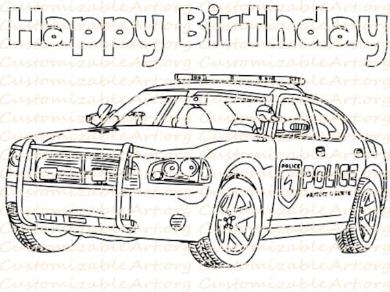 printable police car coloring pages