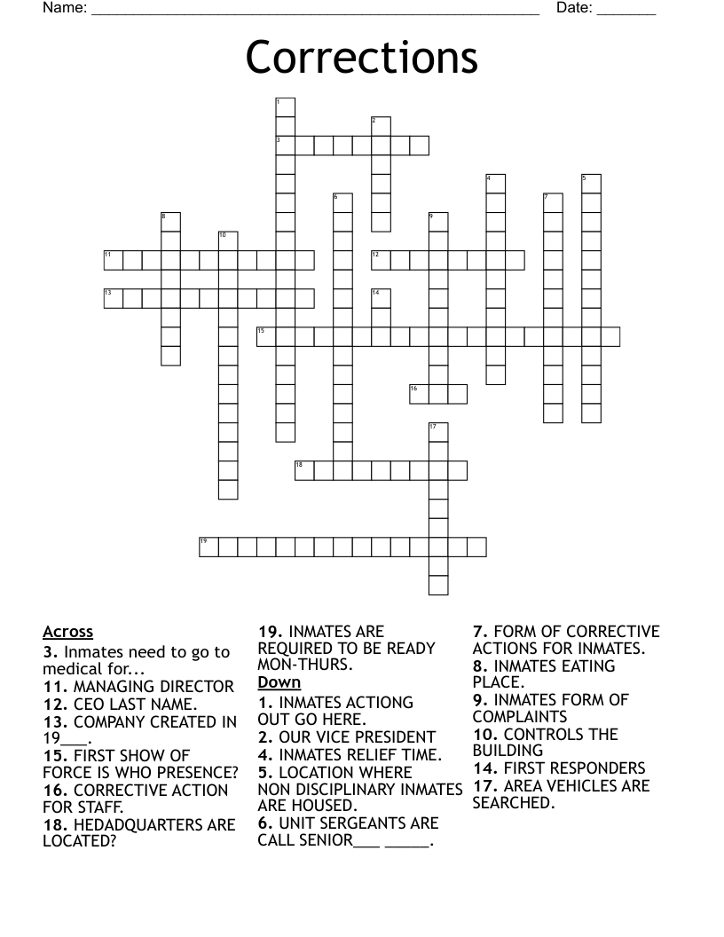 prison inmate crossword clue