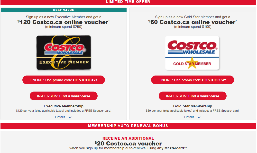 promo codes for costco canada