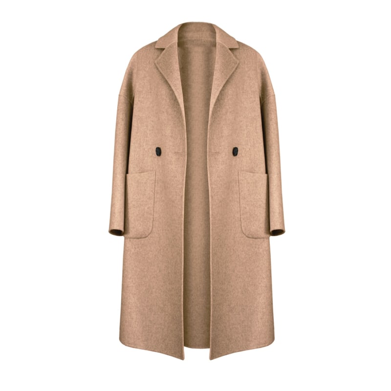 publisher double-breasted wool blend coat