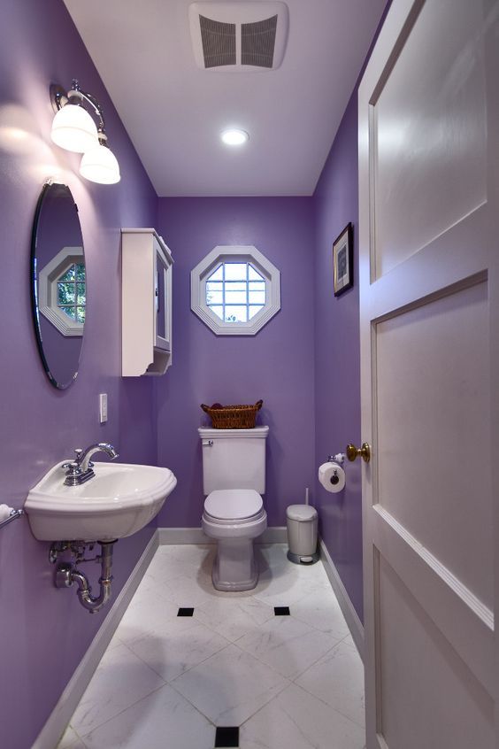 purple bathroom