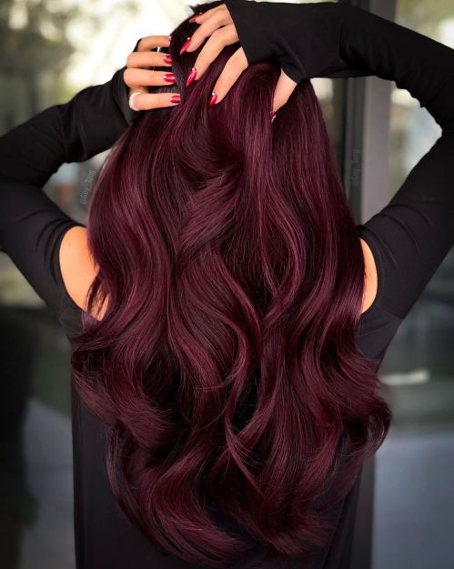 purple maroon hair color