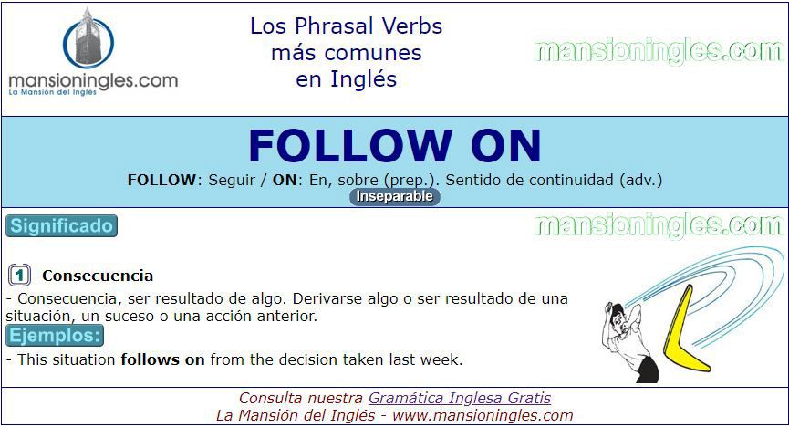 que significa following en español