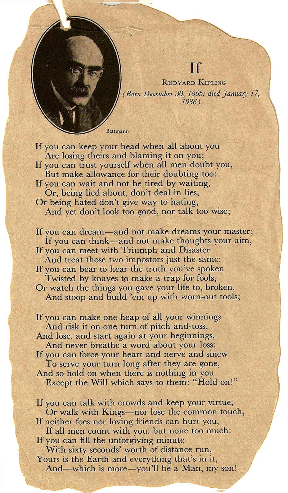 r kipling poem if