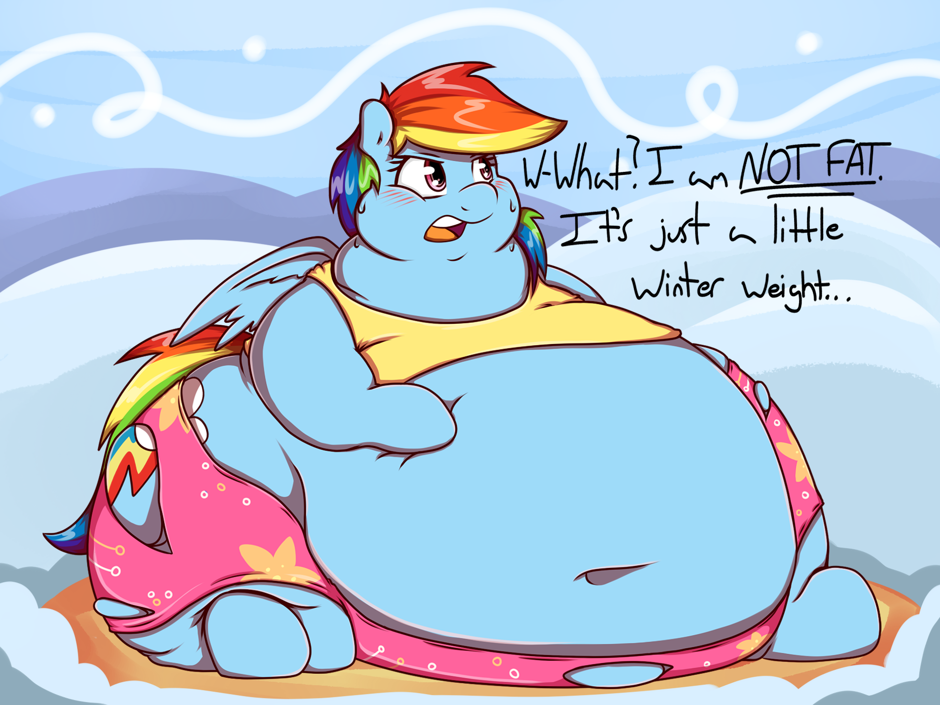 rainbow dash weight gain