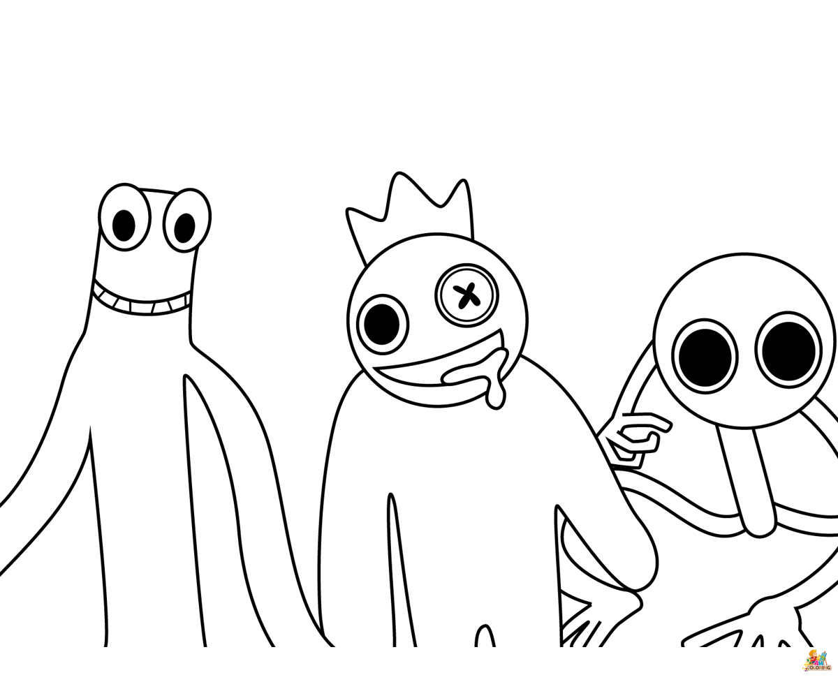 rainbow friends coloring pages