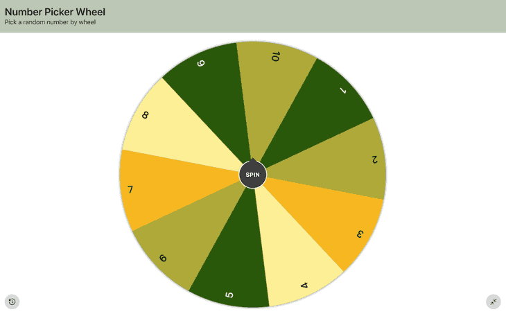 random number generator wheel