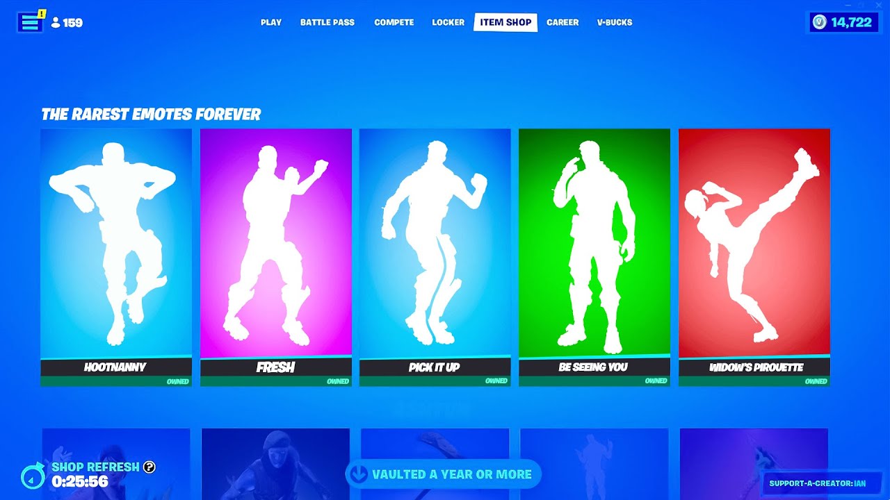 rare fn emotes