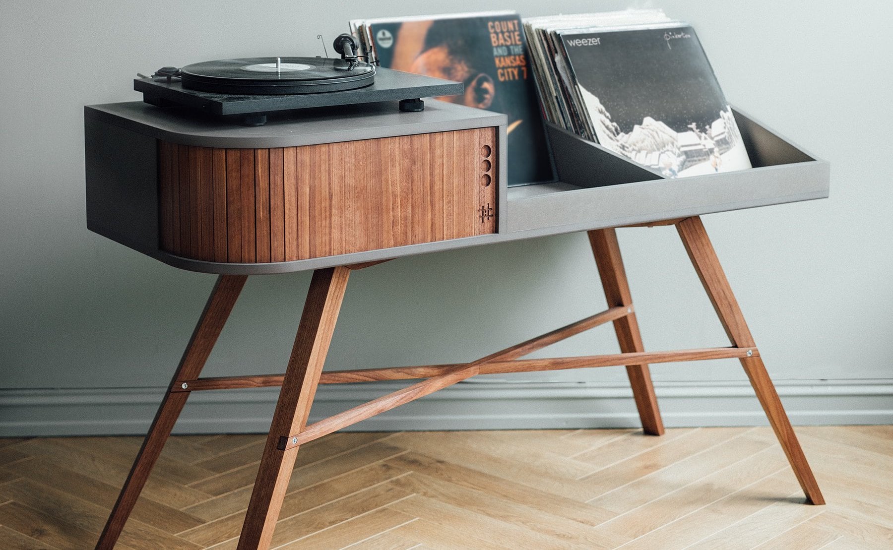 record player with cabinet