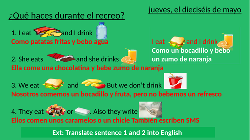 recreo translate