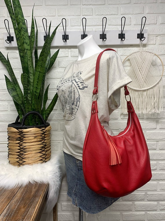 red hobo purse