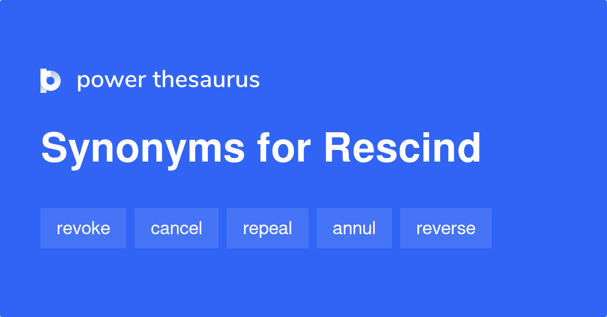 rescind synonym