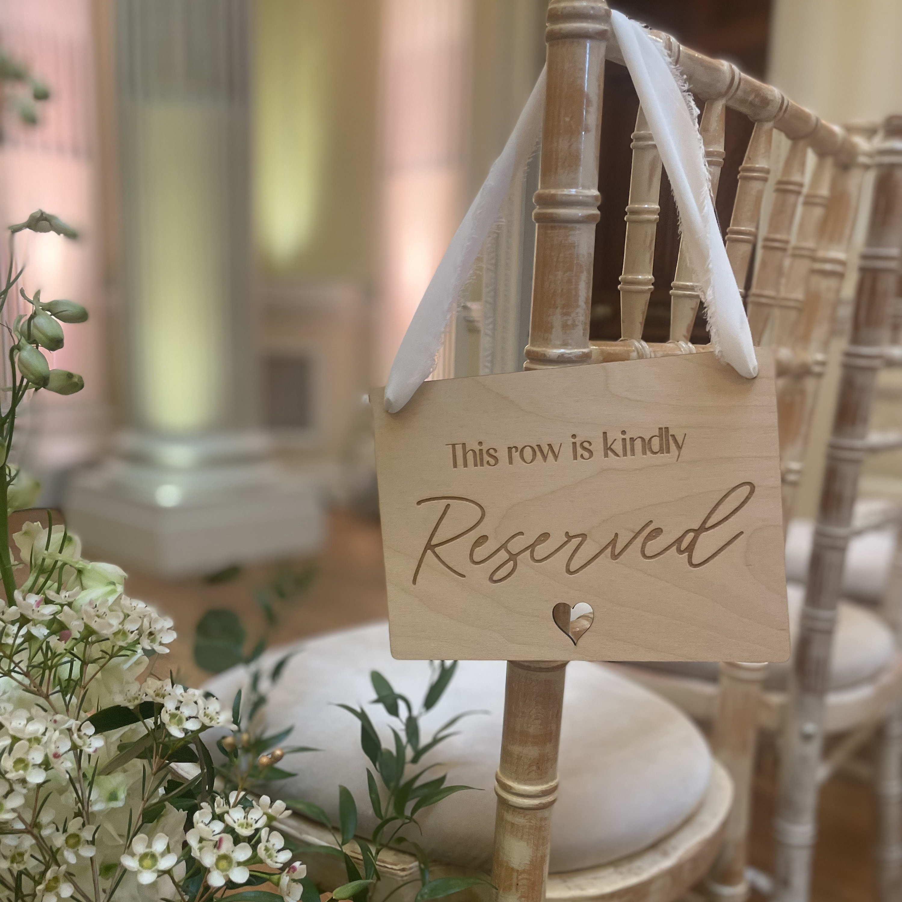 reserved seating wedding signs