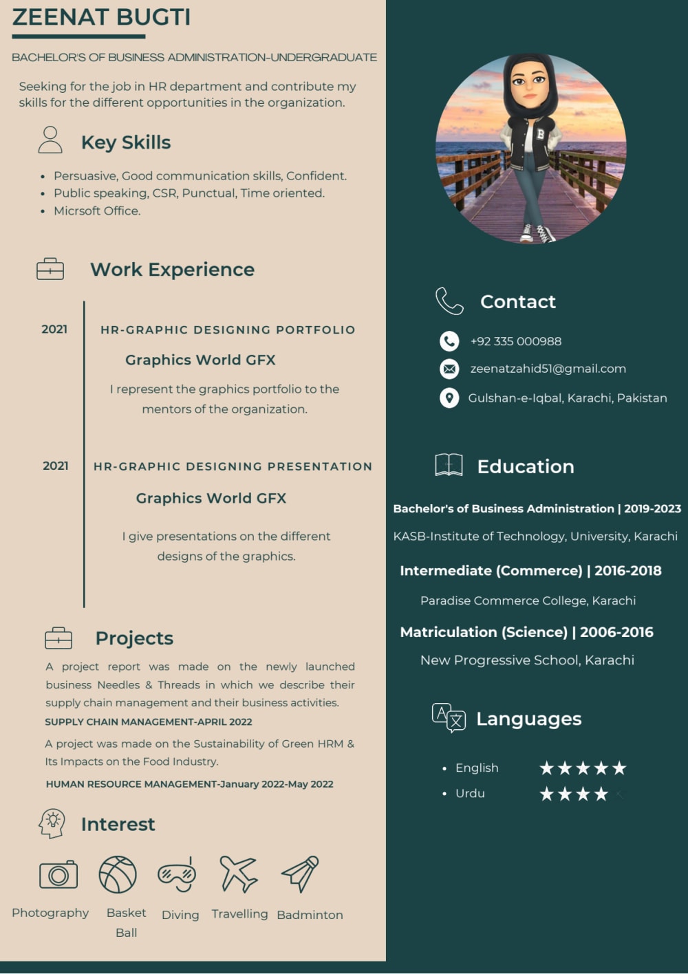 resume for upwork