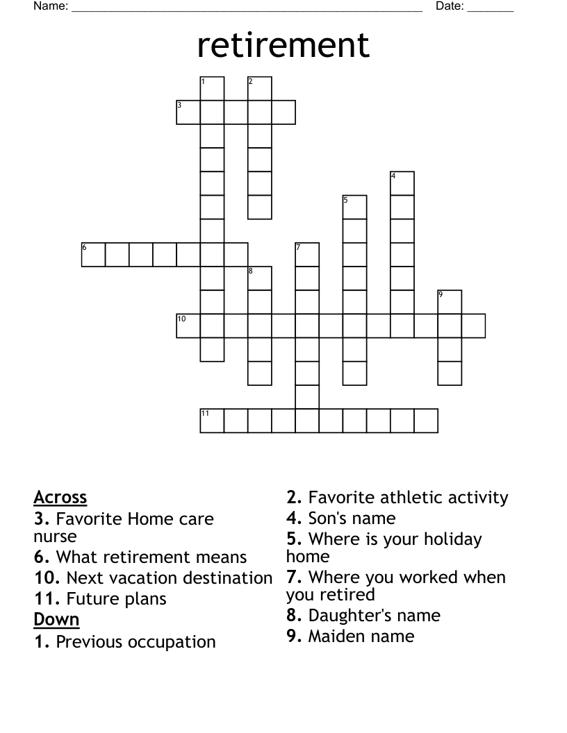 retiring crossword clue