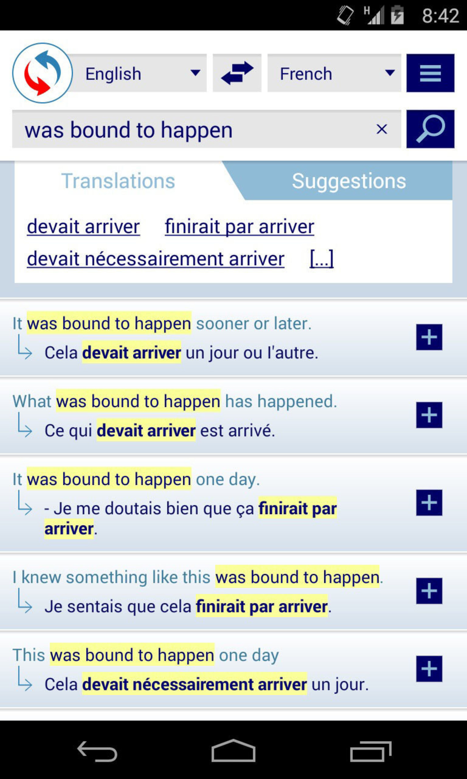 reverso context french