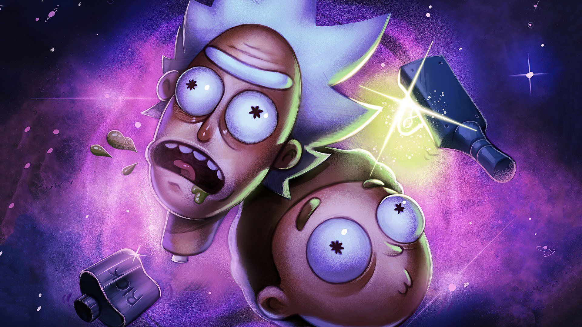 rick y morty fondo de pantalla pc