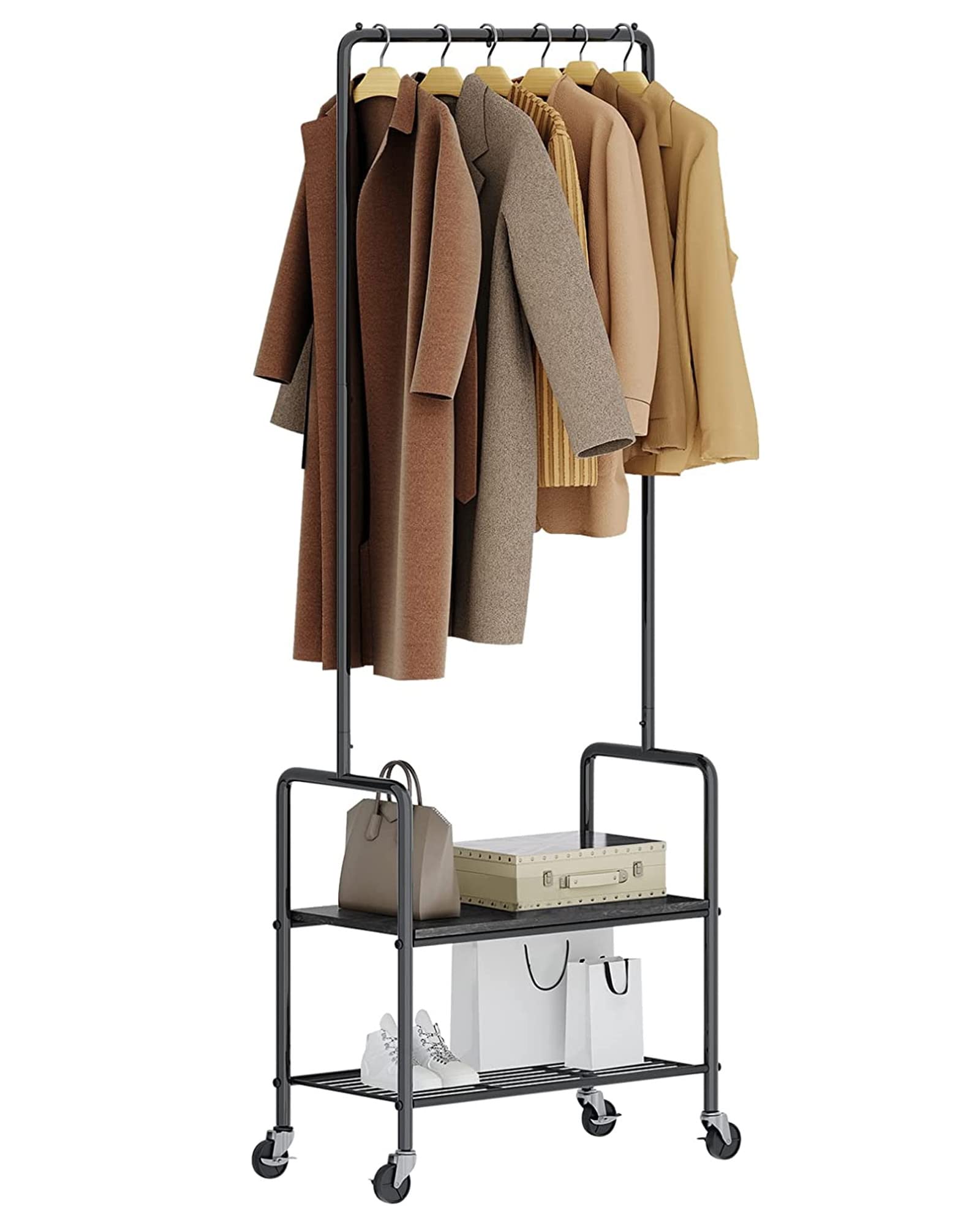 rolling clothing rack