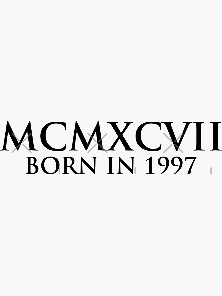 roman numerals for 1997