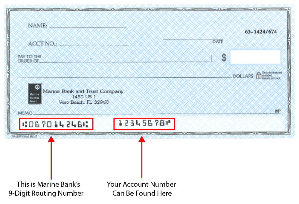 routing number for pacific marine