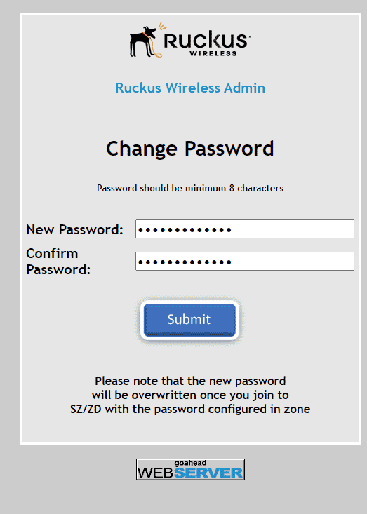 ruckus wireless admin password