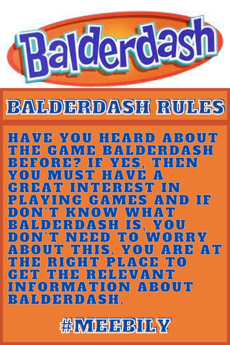 rules to balderdash