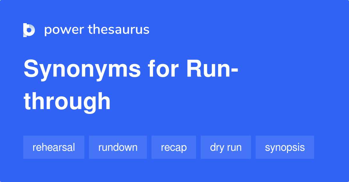 run through synonym