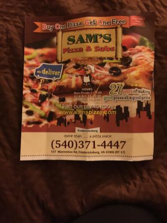 sams pizza and subs spotsylvania