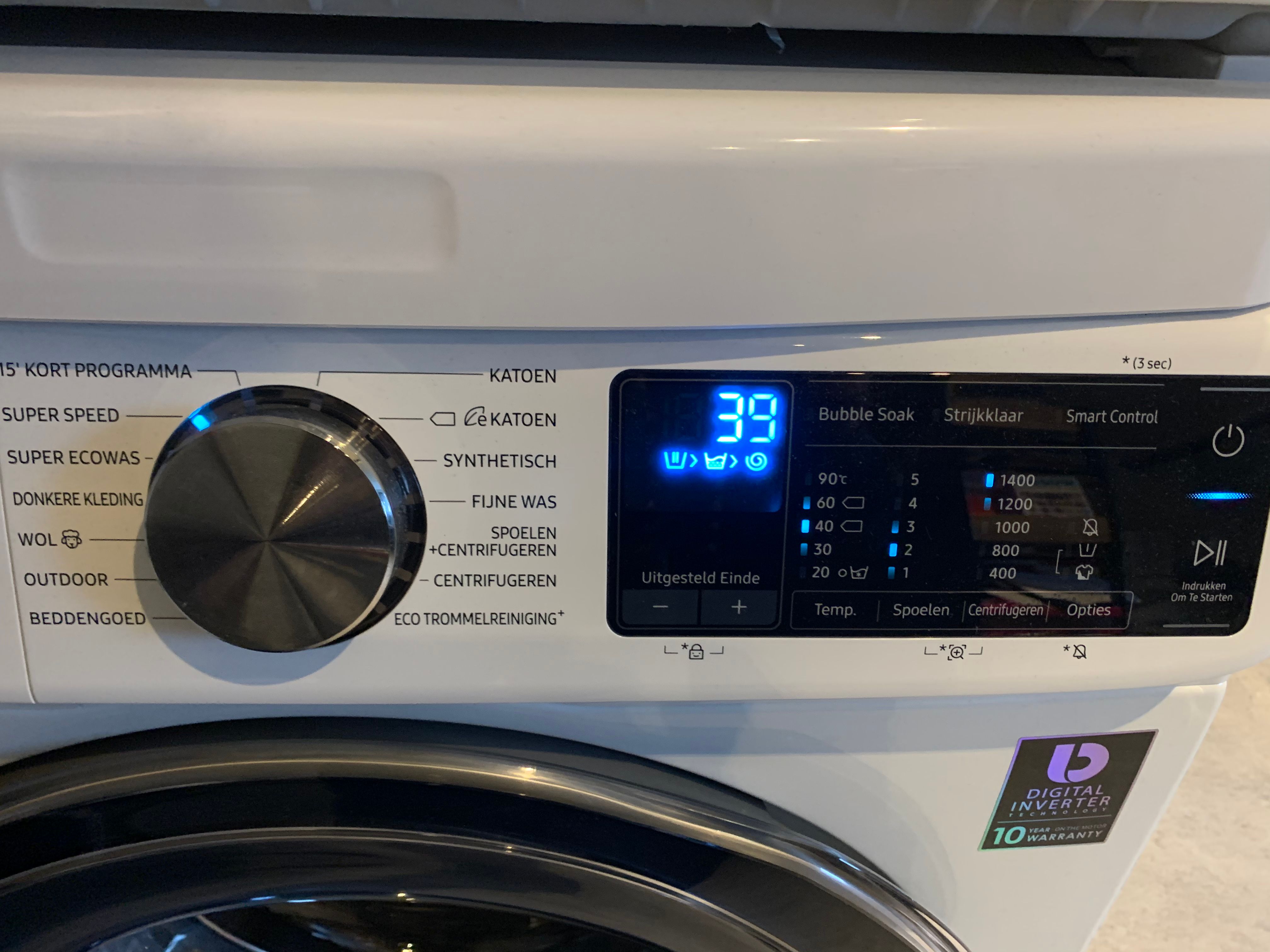 samsung washing machine stops after 1 minute