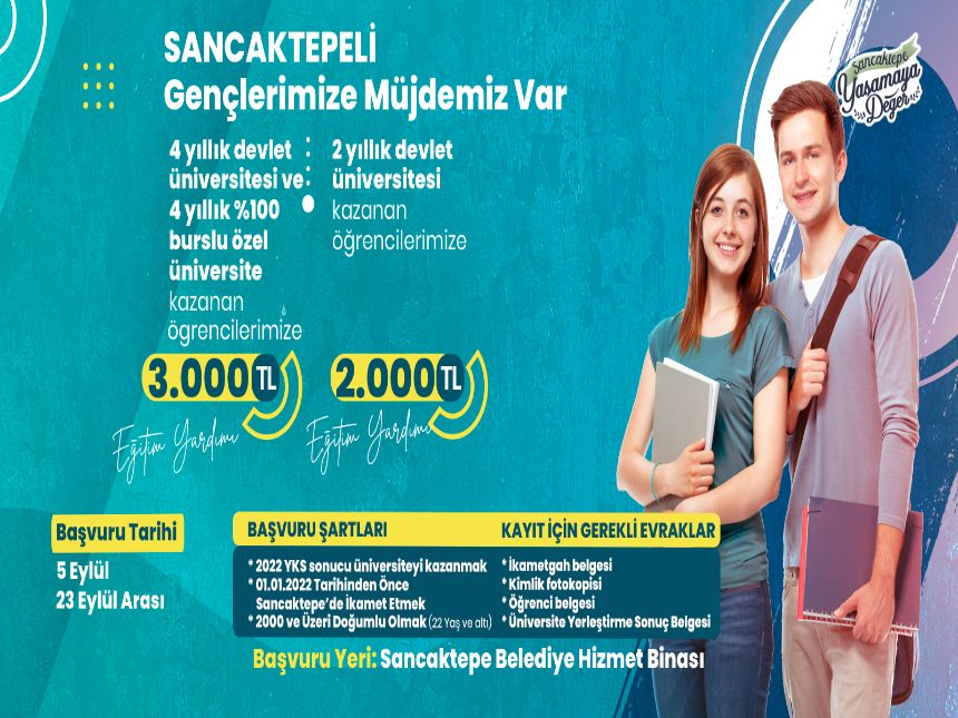 sancaktepe belediyesi öğrenci burs başvurusu