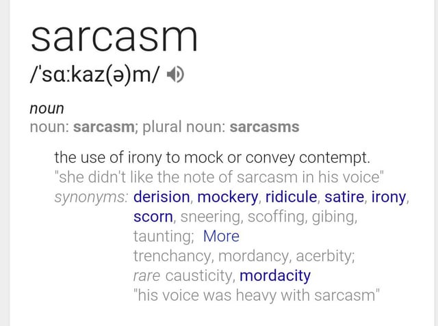 sarcasm synonym