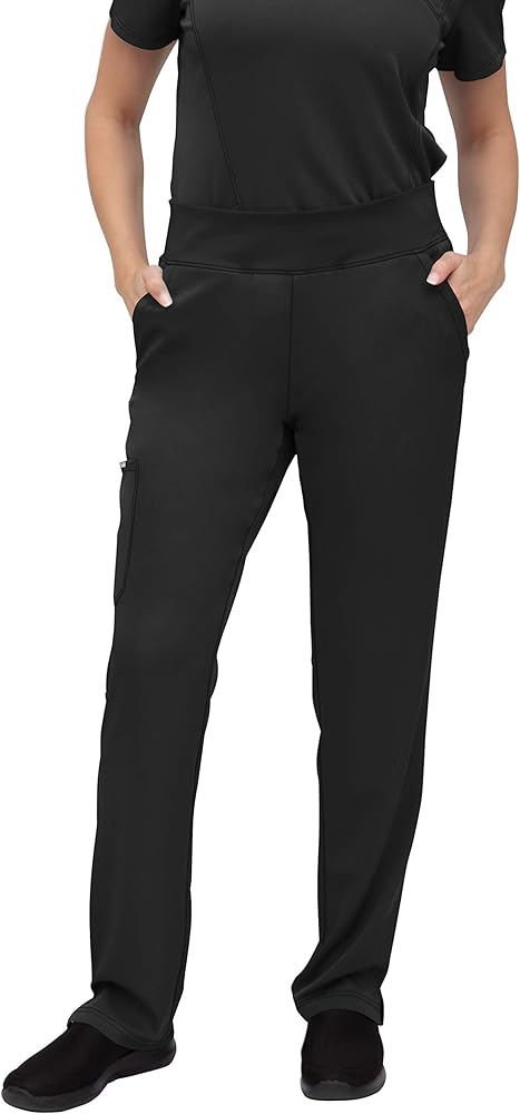 scrub pants with yoga waist