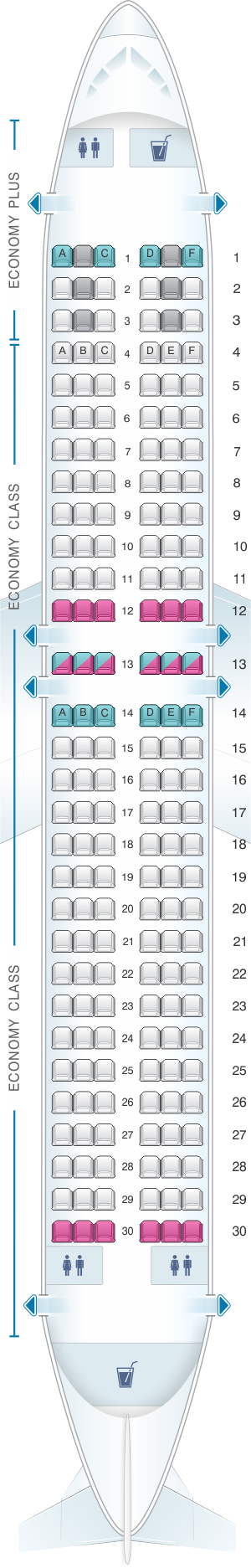 seat configuration boeing 737-800