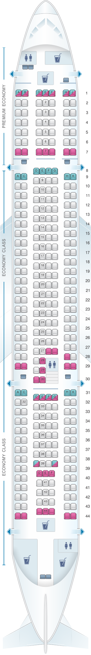 seating plan a330-200