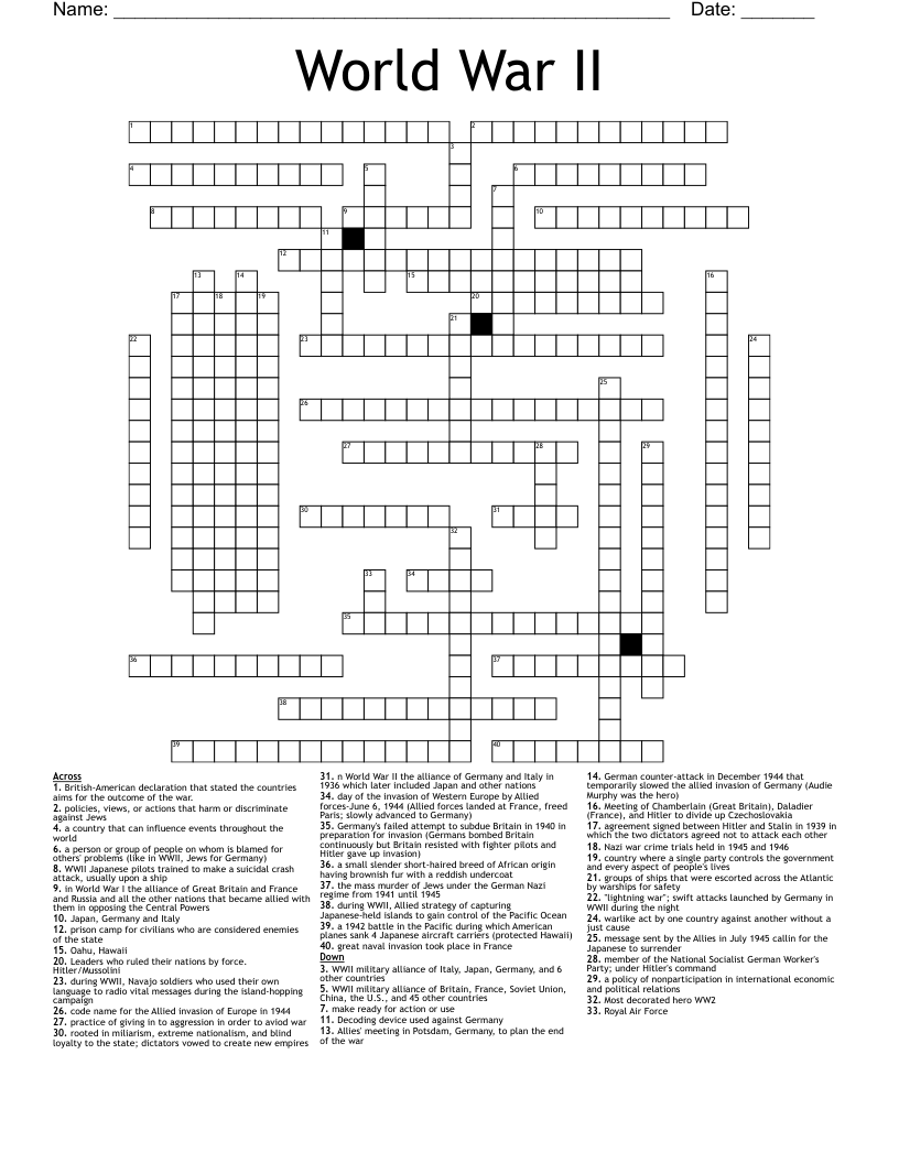 second world war royal australian air force member crossword