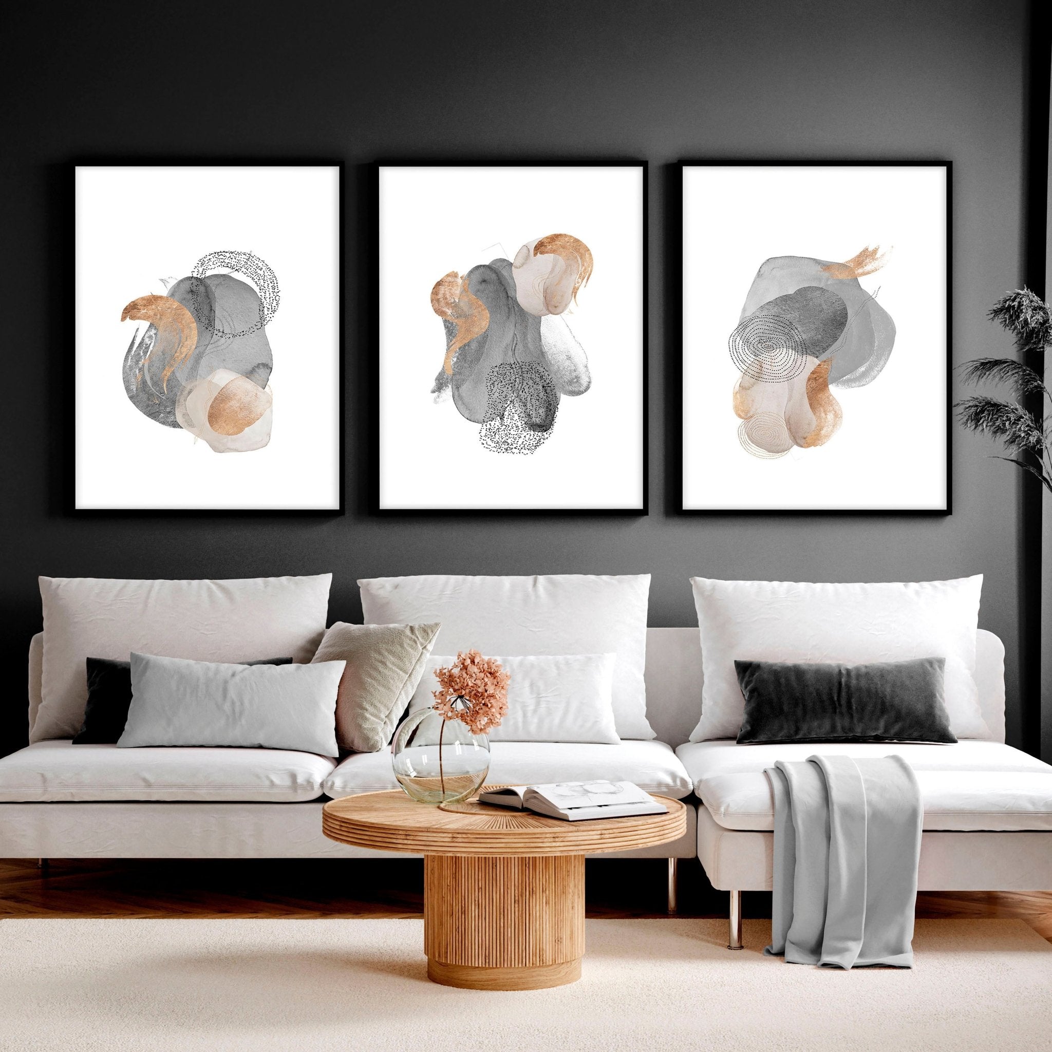 set of 3 framed wall art