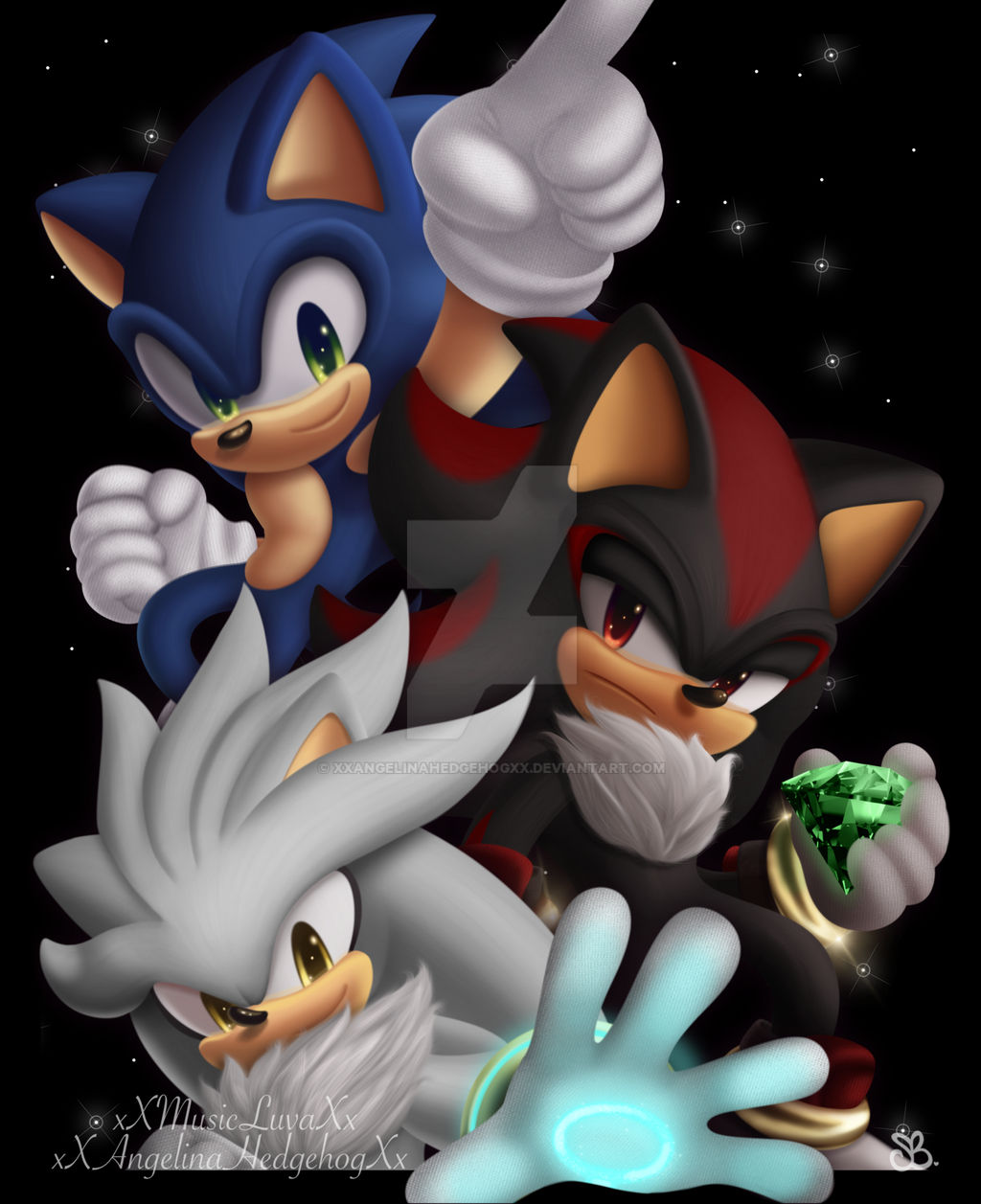 shadow the hedgehog and silver the hedgehog