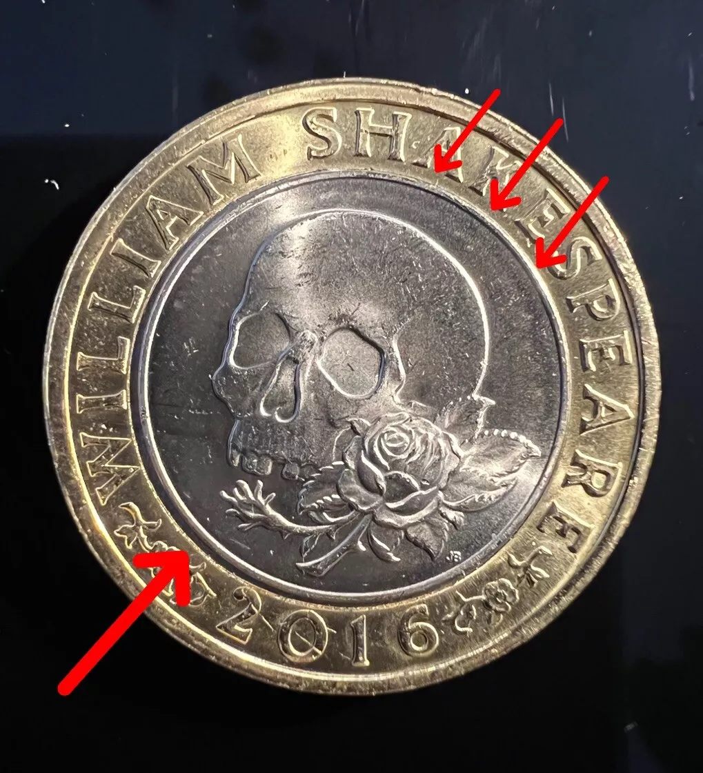 shakespeare 2 pound coin