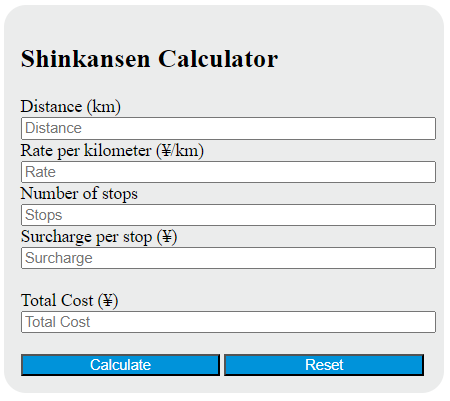 shinkansen fare calculator