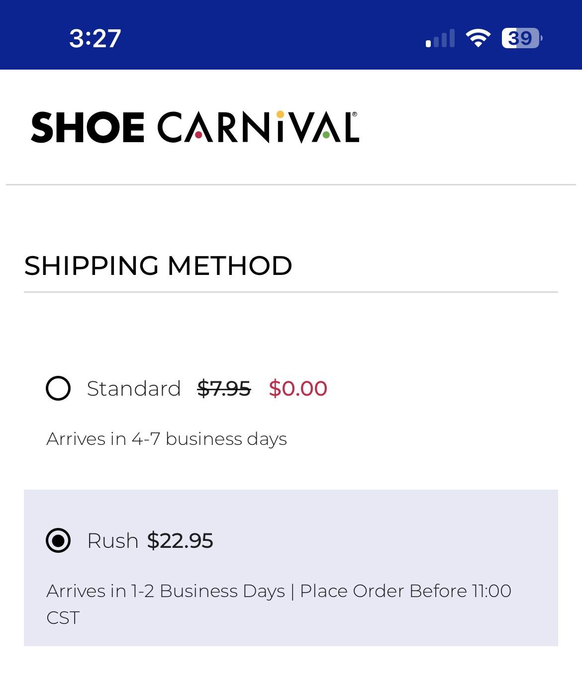 shoe carnival account