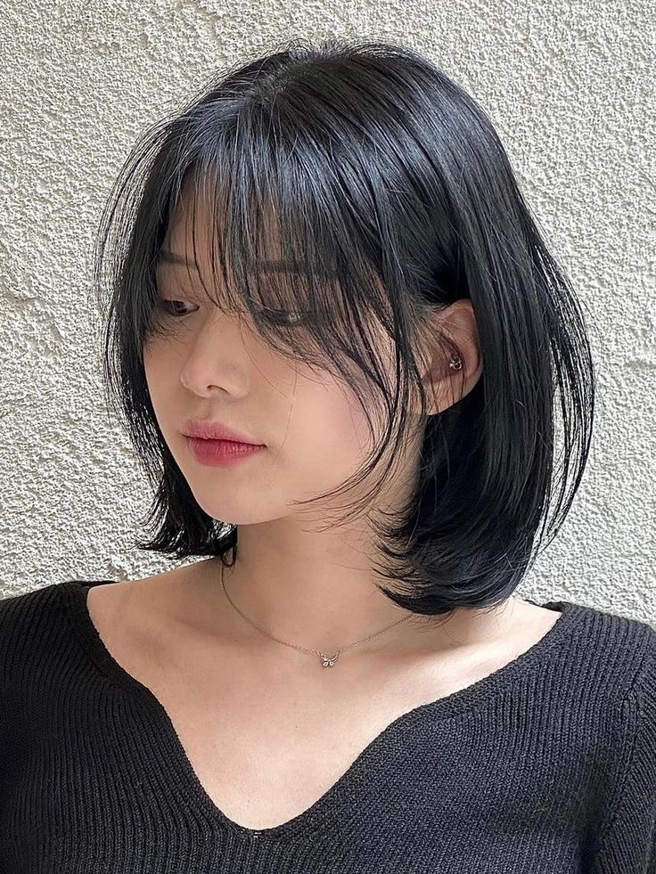 short hair with bangs