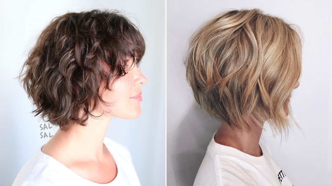 short layered shaggy bob