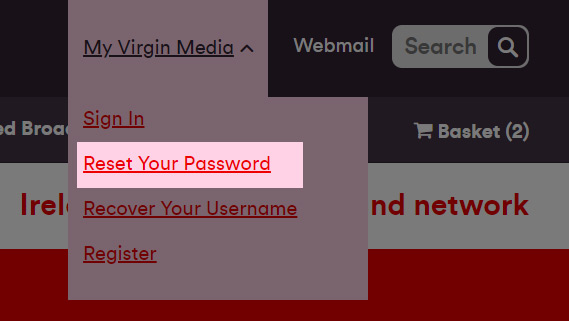 sign in to my virgin media account